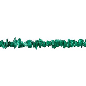 Bead, "malachite" (resin) (imitation), mini chip. Sold per 34-inch strand.