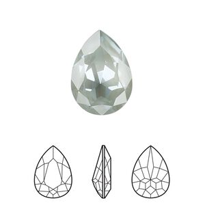 Fancy stone 1pk crystal agave ignite LacquerPRO, Crystal Passions® 18x13mm pear 4320