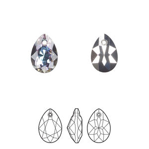 Drop 48pk crystal vitrail light P, Swarovski® 11.5mm pendant pear cut 6433