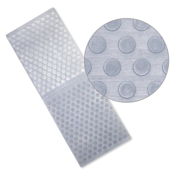 Embosser folder, QuicKutz®, blue, 5-3/4 x 4-1/4 inch rectangle with small polka dot designs, A2 series. Sold individually. image number 0