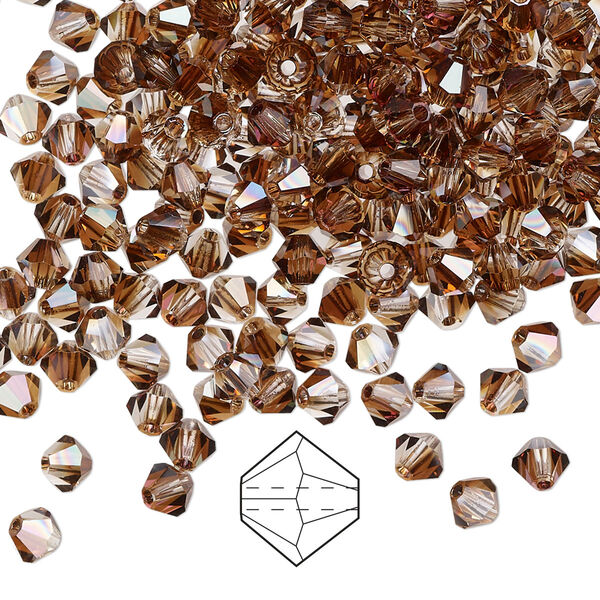 Bead 144pk crystal venus, Preciosa Czech crystal 4mm bicone image number 0