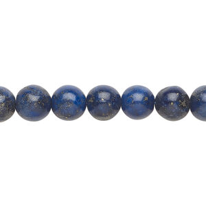 Lapis lazuli 1pkg1, round bead, 15 inch 7-8mm