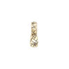 Bail, ice-pick. pewter (tin-based alloy), pkg/1, antique gold plate, 16x10mm with weave design, 5mm grip length. image number 1