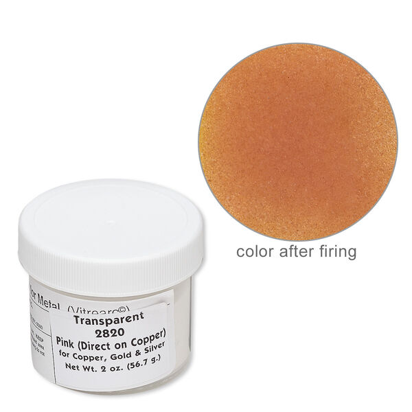 Enamel, Vitrearc©, pkg/2-ounce jar, transparent pink, (2820). image number 0