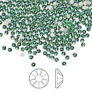 Flat back 144pk Caribbean Sea foil back, Preciosa MAXIMA Czech crystal hotfix rhinestone 1.9-2.1mm chaton rose round SS6