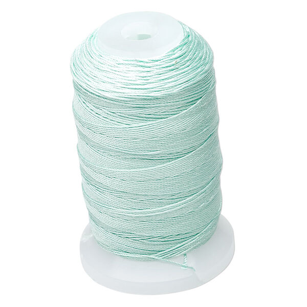 Thread, Purely Silk™, 3-ply, turquoise blue, size E. Sold per 200-yard spool. image number 0
