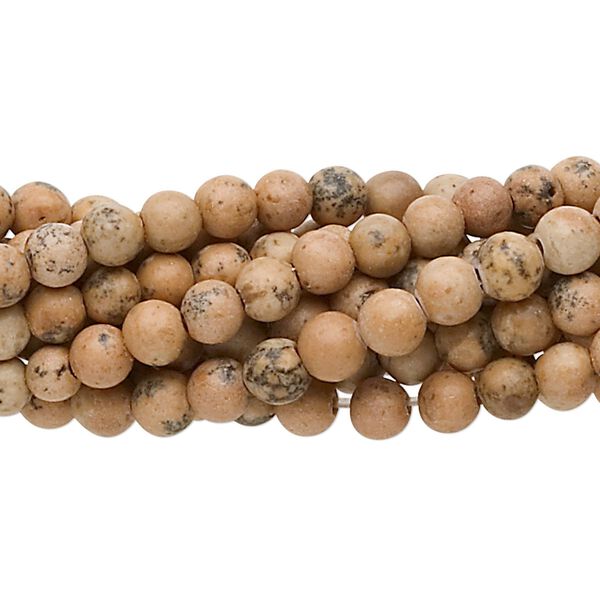 Grain stone 1pkg10, round bead natural 15.5-16 inch 4mm image number 0