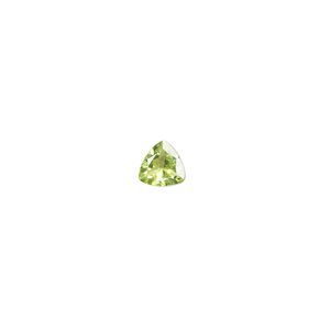 Peridot 1pkg1, hand-cut faceted triangle gem natural 6mm