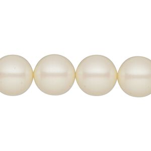 Pearl 30pk pearlescent cream, Preciosa Czech crystal 12mm round