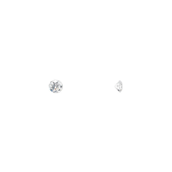 Gem, cubic zirconia, spinel white, 3mm faceted round, Mohs hardness 8-1/2. Sold per pkg of 5. image number 0