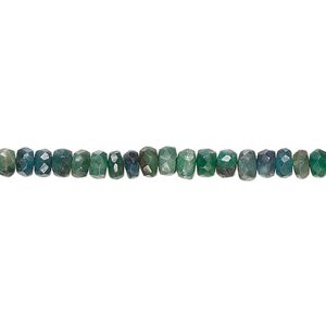 Emerald / beryl 1pkg1, hand-cut faceted rondelle bead 14 inch 3x2mm-4x3mm