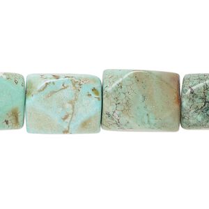 Magnesite 1pkg1, flat-sided tumbled nugget bead 15 inch small to medium