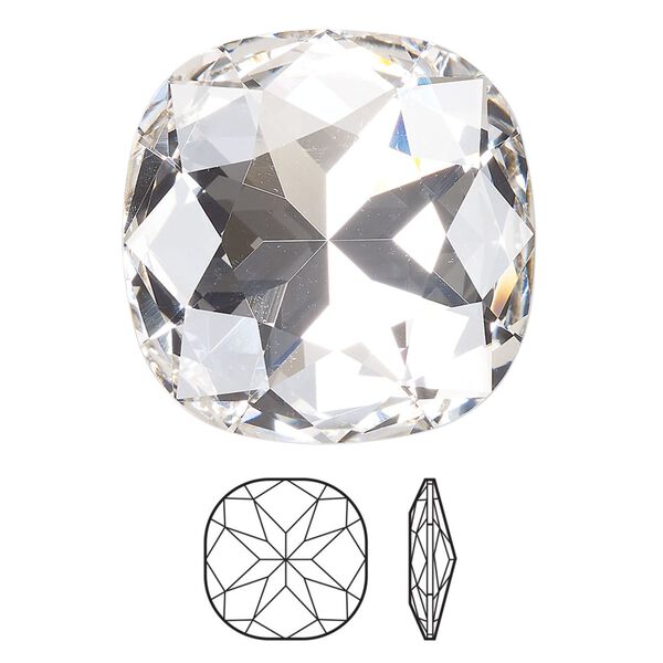 Fancy stone 24pk crystal foil back, Swarovski® 27mm cushion 4487 image number 0