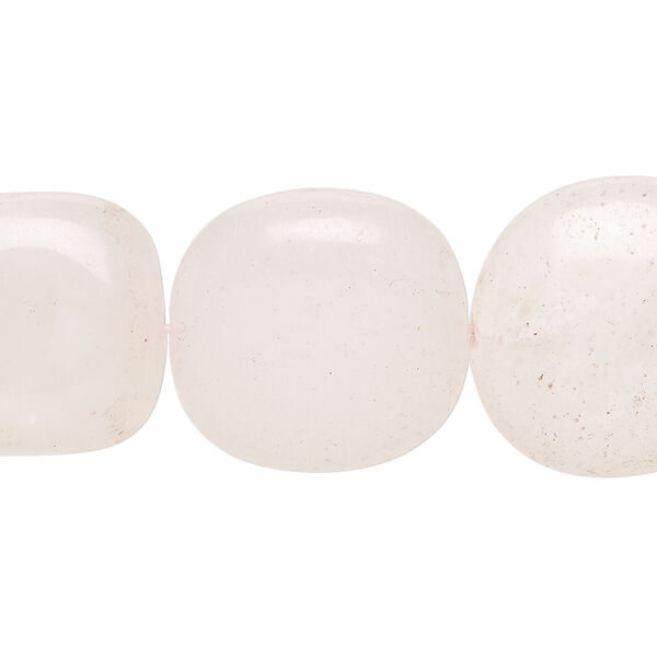 Snow quartz 1pkg1, nugget bead, 15 inch medium pale pink image number 0