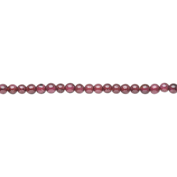 Bead, garnet (dyed), 2-3mm round, C grade, Mohs hardness 7 to 7-1/2. Sold per 14-inch strand. image number 0