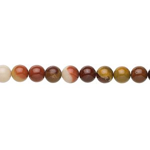 Moukaite jasper 1pkg1, round bead natural 15.5-16 inch 6mm
