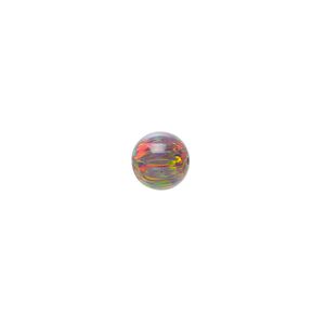 Bead, Mexican "opal" (silica and epoxy) (man-made), multicolored, 8mm half-drilled round. Sold individually.