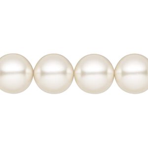 Pearl 10pk white, Preciosa Czech crystal 12mm round