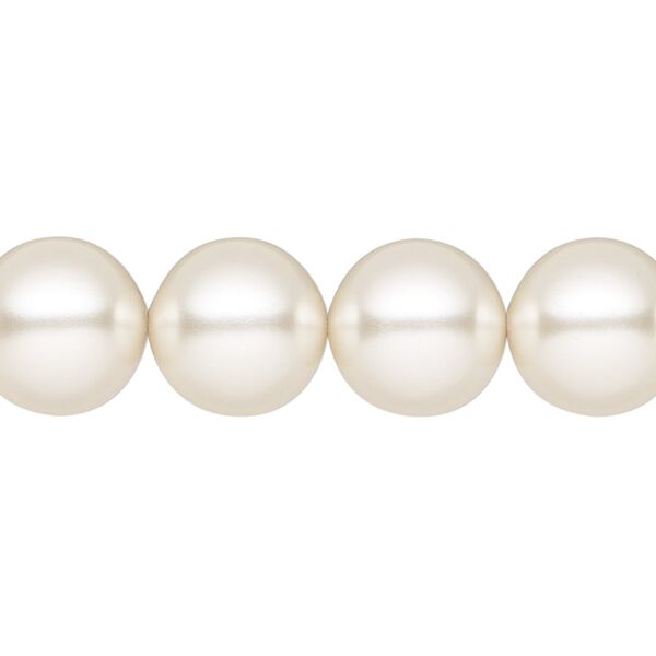 Pearl 10pk white, Preciosa Czech crystal 12mm round image number 0