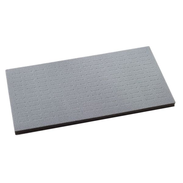 Display insert, ring, foam, grey, 14-1/2 x 7-1/2 x 3/4 inches with 144 slots, fits full standard tray. Sold individually. image number 0