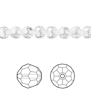 Bead 12pk crystal, Crystal Passions® 6mm round 5000