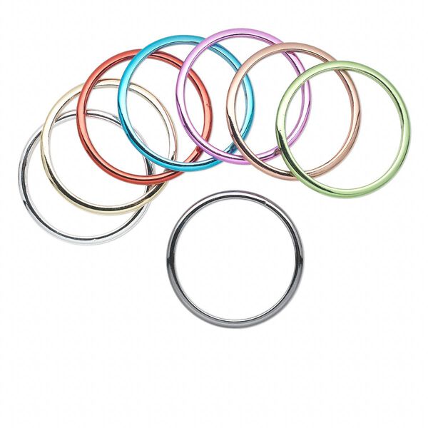 Bracelet, bangle, acrylic, assorted colors, 5mm wide, 8 inches. Sold per pkg of 8. image number 0
