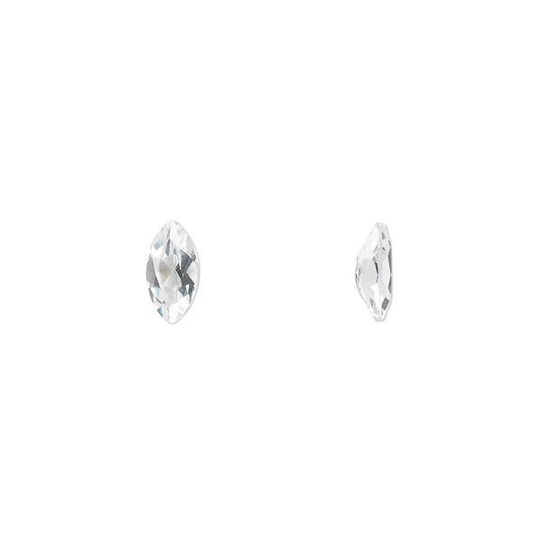 Gem, white topaz (natural), 8x4mm faceted marquise, A grade, Mohs hardness 8. Sold per pkg of 2. image number 0