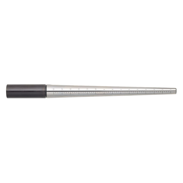 Ring mandrel, hardened steel and plastic, black and red, 12x1 inches with groove and case. Sold individually. image number 0