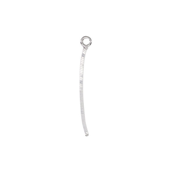 Drop, sterling silver, 23.5x0.8mm double-sided chain. Sold per pkg of 4. image number 0