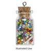 Component, glass / cork / nickel-finished steel, clear, 40x22mm bottle with stopper and screw eye. Sold per pkg of 100. image number 0