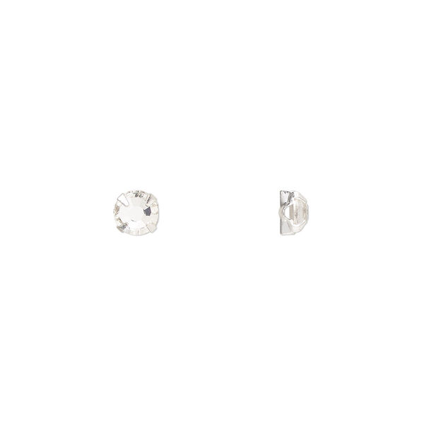 Bead 1440pk rose montees crystal silver plate, Preciosa Czech crystal 3.8-4mm round SS16 image number 0