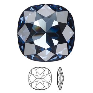 Fancy stone 24pk denim blue foil back, Swarovski® 27mm cushion 4487