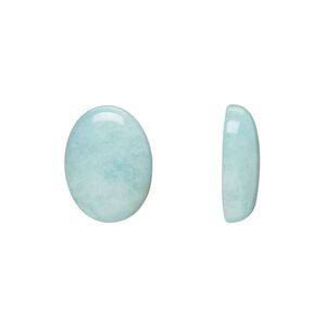 Amazonite 1pkg1, oval cab natural calibrated 16x12mm