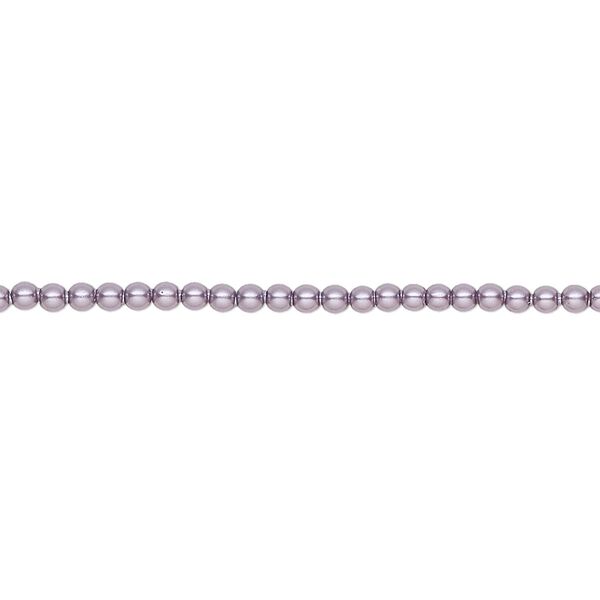 Pearl 100pk light amethyst pearl, Crystal Passions® 2mm round 5810 image number 0