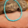 Bead 1pk Kingman turquoise, stabilized, B grade 4.5-6.5mm graduated hand-cut round 15.5-16 inch image number 2
