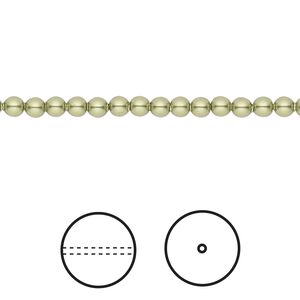 Pearl 1000pk light green, Swarovski® 3mm round 5810
