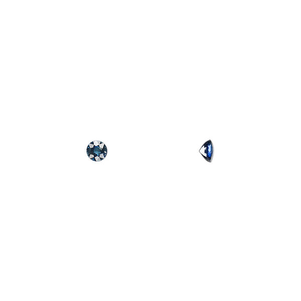 Gem, sapphire (heated), 3.25mm faceted round, A- grade, Mohs hardness 9. Sold individually. image number 0