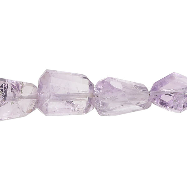 Bead, amethyst (natural), 9x6mm-16x12mm hand-cut faceted freeform, C grade, Mohs hardness 7. Sold per 8-inch strand. image number 0