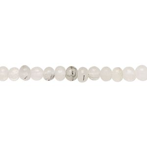 Tourmalinated quartz 1pkg1, hand-cut rondelle bead natural 14 inch 5x3mm-6x4mm