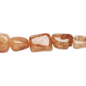 Ice flake quartz 1pkg1, crackle nugget bead 15.5-16 inch small