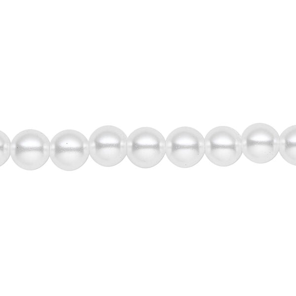 Pearl 1pk white, Celestial Crystal&reg; 6mm round 15.5-16 inch image number 0