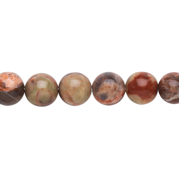Bead, dream jasper (natural), 8mm round, B grade, Mohs hardness 7. Sold per 15-1/2" to 16" strand. image number 0