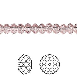 Bead 12pk light amethyst, Crystal Passions® 6x4mm rondelle 5040