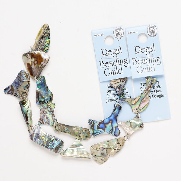 Abalone shell 1pkg14, freeform link natural 28x11mm-32x19mm image number 0