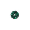 Bead, glass rhinestone / epoxy / resin, dark green, 12mm round. Sold individually. image number 1