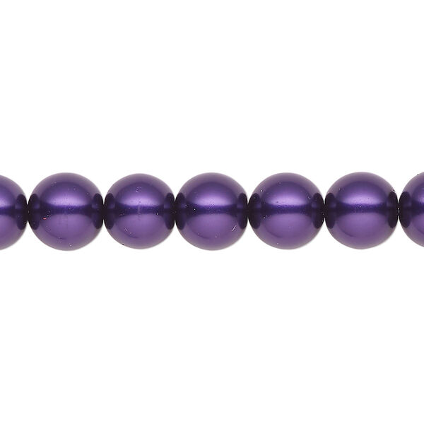 Pearl 2pk purple, Celestial Crystal® 8mm round 15.5-16 inch image number 0