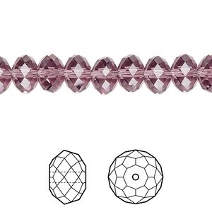 Bead 144pk iris, Crystal Passions® 8x6mm rondelle 5040
