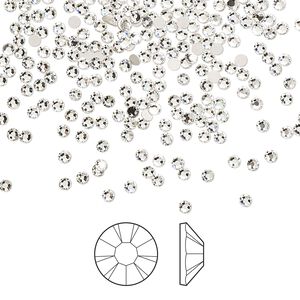 Flat back 144pk crystal foil back, Preciosa MAXIMA Czech crystal rhinestone 1.7-1.9mm chaton rose round SS5