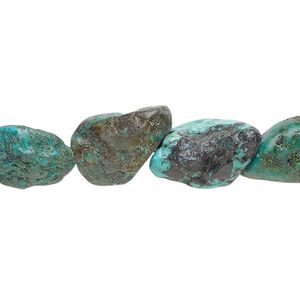 Turquoise 1pkg1, nugget bead 15 inch extra-large