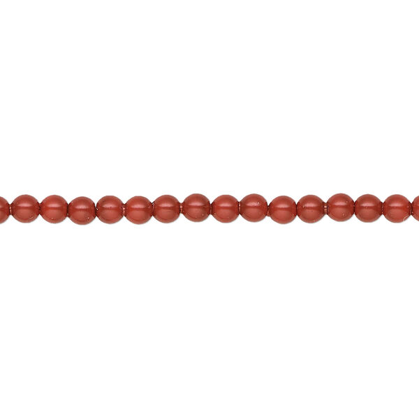 Pearl 1000pk dark coral pearl, Swarovski® 3mm round 5810 image number 0